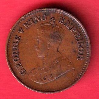 BRITISH INDIA 1935 GEORGE V 1/2 ANNA COIN  :- F8192
