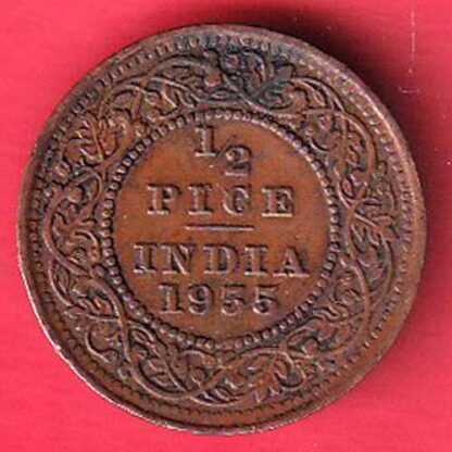 BRITISH INDIA 1935 GEORGE V 1/2 ANNA COIN  :- F8192 - Image 2