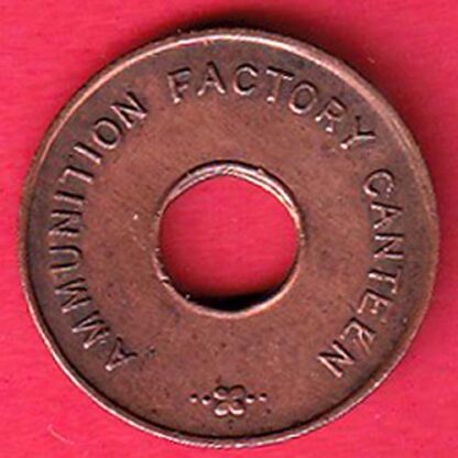 canteen token: ammunation factory canteen each for all all for each kirkee – FC6239 - Image 2