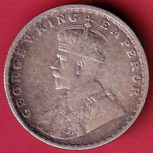 British India 1917 bombay mint George v Emperor half Rupee silver coin– FC6326 - Image 2