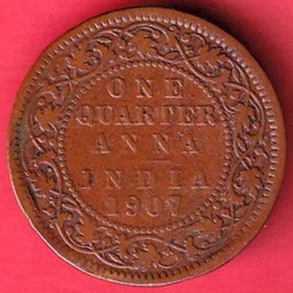 british india 1907 edward vii one quarter anna copper coin – FC6327