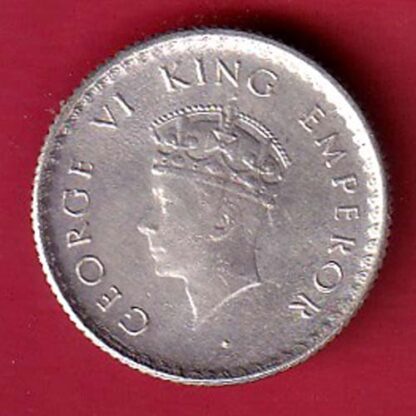 British India 1939 George vi King Emperor 1/4 Rupee silver coin - FC6351 - Image 2