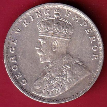 British India 1918 Bombay Mint George v One Rupee silver coin :- FC6366 - Image 2