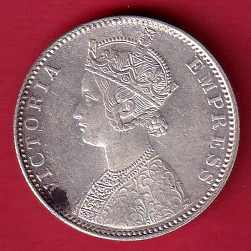 british india 1900 victoria empress one rupee silver coin – FC6455 - Image 2