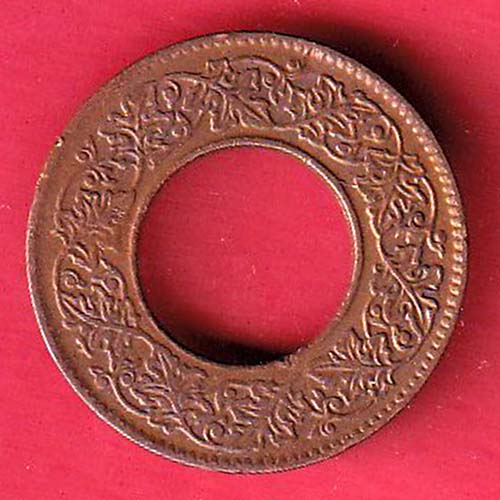 British india king george vi 1945 one pice beautiful copper Coin  - f8327 - Image 2