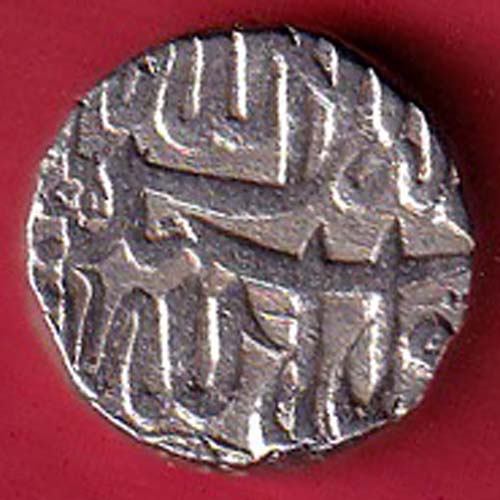MUGHALS MOHD. AKBAR MAHMUDI SILVER COIN - f8299 - Image 2