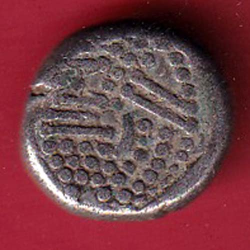 ANCIENT INDIA GADHAYA DYNASTY KING PORTRAIT COIN- f8355 - Image 2