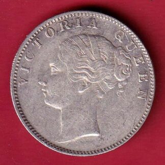EAST INDIA COMPANY 1840 DIVIDED LEGEND VICTORIA QUEEN ONE RUPEE SILVER COIN  – FC6581