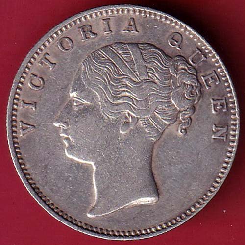 EAST INDIA COMPANY 1840 CONTINIOUS LEGEND VICTORIA QUEEN 1 RUPEE SILVER COIN– FC6667