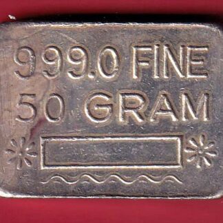 SILVER BAR : AHMEDABAD 50 gm RARE SILVER BAR– FC6678