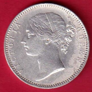 EAST INDIA COMPANY 1840 DIVIDED LEGEND VICTORIA QUEEN ONE RUPEE SILVER COIN – FC6477