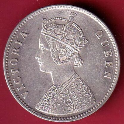 "EXTRA FINE CONDITION" BRITISH INDIA 1862 VICTORIA QUEEN ONE RUPEE BEAUTIFUL SILVER COIN– FC6522 - Image 2