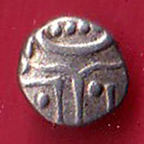 TRAVANCORE STATE RAJARAM VERMA IV SILVER CHUKRAM COIN– FC6537 - Image 2