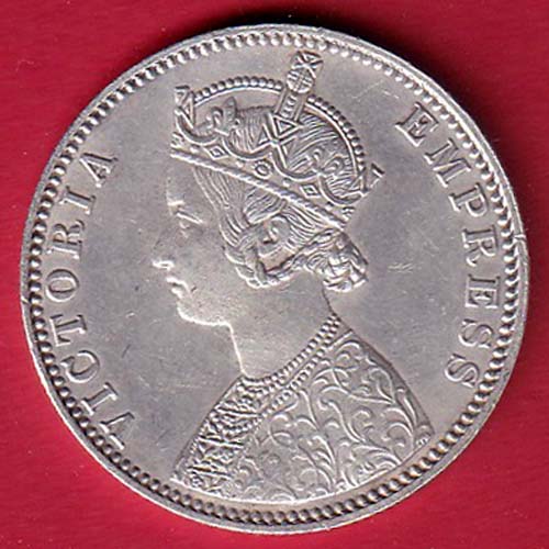British india 1901 victoria empress one rupee scarce silver coin  – FC6557 - Image 2