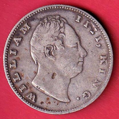 EAST INDIA COMPANY 1835 “RS INCUSED” WILLIAM IIII KING GEORGE ONE RUPEE SILVER COIN – FC6561 - Image 2