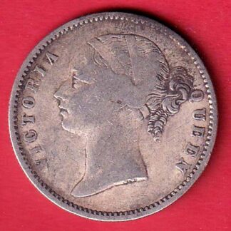 EAST INDIA COMPANY 1840 DIVIDED LEGEND VICTORIA QUEEN ONE RUPEE SILVER COIN – FC6563