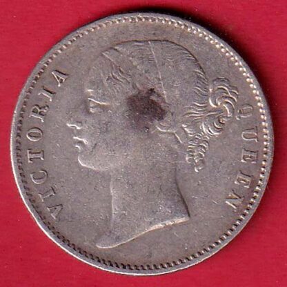 EAST INDIA COMPANY 1840 DIVIDED LEGEND VICTORIA QUEEN ONE RUPEE SILVER COIN – FC6564 - Image 2