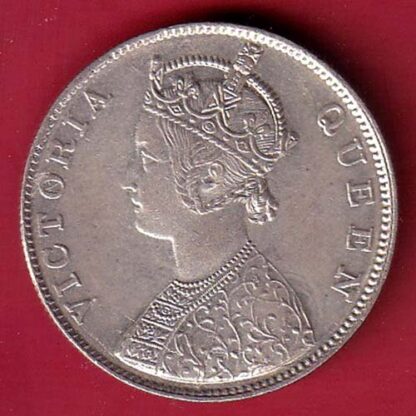 BRITISH INDIA 1862 VICTORIA QUEEN ONE RUPEE BEAUTIFUL SILVER COIN - FC6699 - Image 2