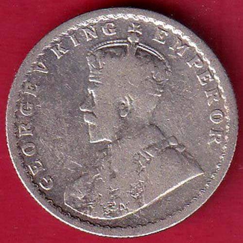 British India 1916 Bombay mint George V half Rupee Silver Coin - FC6718 - Image 2