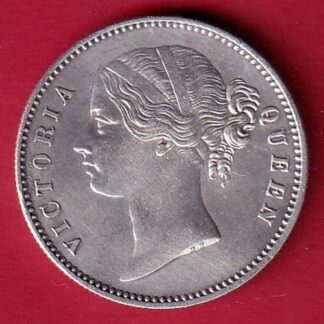 EAST INDIA COMPANY 1840 DIVIDED LEGEND VICTORIA QUEEN ONE RUPEE SILVER COIN – FC6780
