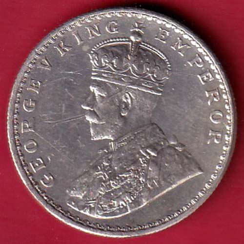 British India 1911 George v one Rupee silver coin– FC7001 - Image 2