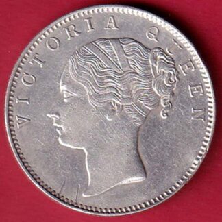 “LUSTER CONDITION” EAST INDIA COMPANY 1840 CONTINIOUS LEGEND VICTORIA QUEEN 1 RUPEE SILVER COIN- FC6992