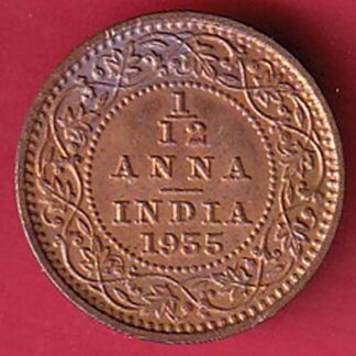 BRITISH INDIA 1935 GEORGE V 1/12 ANNA COIN– f8579