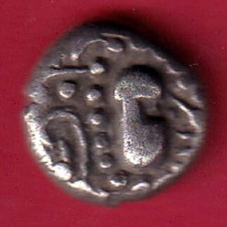 ANCIENT INDIA GADHAYA DYNASTY KING PORTRAIT COIN – f8582