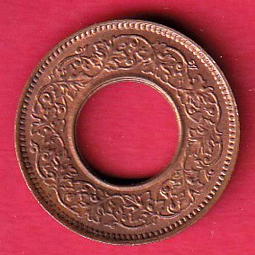 British India 1944 1 pice copper coin – f8606 - Image 2
