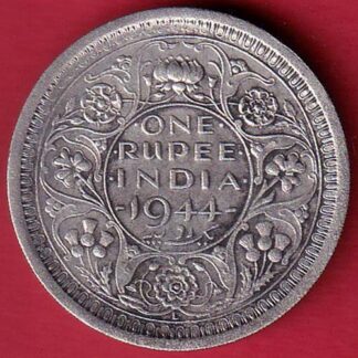 British india 1944 "Lahore mint"  george vi one  rupee silver:- FC6804