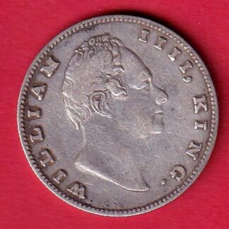 EAST INDIA COMPANY 1835 WILLIAM IIII KING GEORGE ONE RUPEE SILVER COIN– FC6922