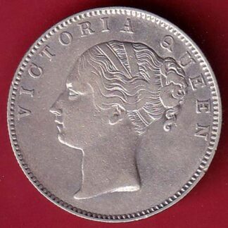 "LUSTER CONDITION" EAST INDIA COMPANY 1840 CONTINIOUS LEGEND VICTORIA QUEEN 1 RUPEE SILVER COIN– FC6948