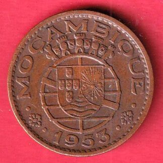 Mozambique 1 escudo 1953 copper coin  – FC7051