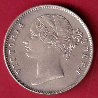EAST INDIA COMPANY 1840 DIVIDED LEGEND VICTORIA QUEEN ONE RUPEE SILVER COIN – FC7058