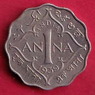 british india 1939 one anna george vi coin – f8671