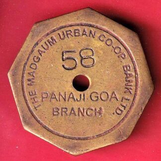 bank token : the madgaum urban co-op.bank LTD panji goa brankch no.58 –f8697