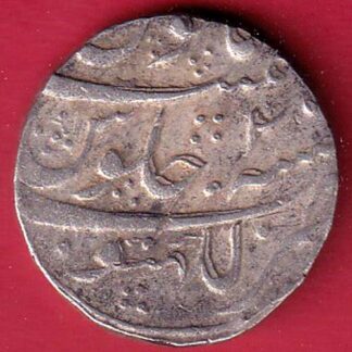 mughals  aurangzeb lucknow mint one rupee beautiful silver coin–f8707