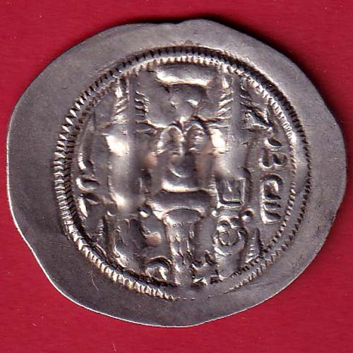 ancient india Indo-Sasanian king bust rare coin– F8715 - Image 2