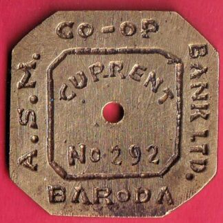 Bank token : A.S.M. Baroda Co - op current bank ltd. no. 292 – F8746