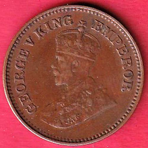 British India 1936 George V King Emperor Half Pice CoiN – F8754 - Image 2