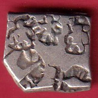 ancient indian Magadha Janapada Three human figures silver punchmarked – FC7175