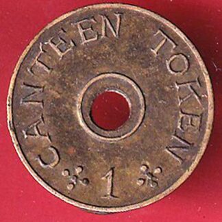 Canteen Token : M.S. Umaid Mills Ltd. Pali Canteen token - 1 – FC7188
