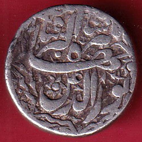 "RARE VERIETY" mughals jahangir lahore mint one rupee silver coin :- FC7253