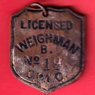 token : licensed weighman B. no 19 C.M.C  :- FC7261