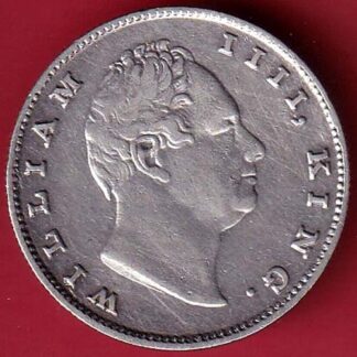 "LUSTER CONDITION" EAST INDIA COMPANY 1835 WILLIAM IIII KING GEORGE ONE RUPEE SILVER COIN  :- FC7270