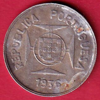 Republic Lisboa mint ½ Rupia SILVER COIN :- FC7274