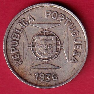 Republic Lisboa mint ½ Rupia SILVER COIN :- FC7275