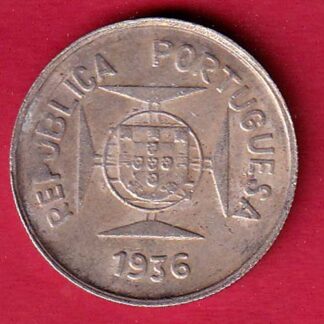 Republic Lisboa mint ½ Rupia SILVER COIN :- FC7276