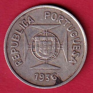 Republic Lisboa mint ½ Rupia SILVER COIN :- FC7278