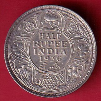 British India king geoge v 1936 HALF Rupee silver coin – FC7285